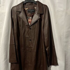 Women’s Brown Leather Coat.  Excellent condition.
